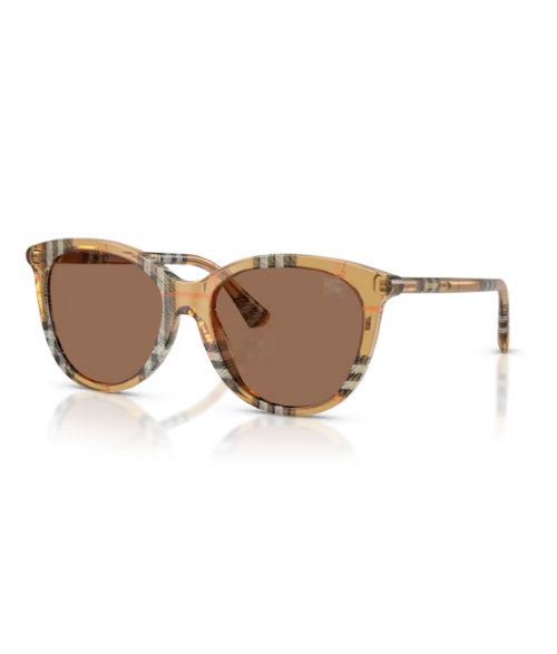 GAFAS BURBERRY BE4455 CHECK SAND/DARK BROWN DAMA