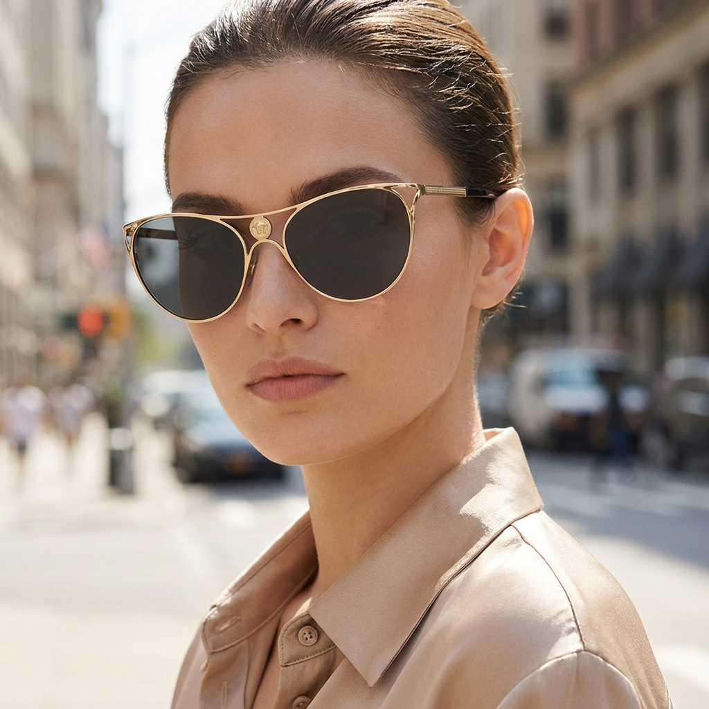 GAFAS VERSACE VE2237 GOLD DARK GREY DAMA