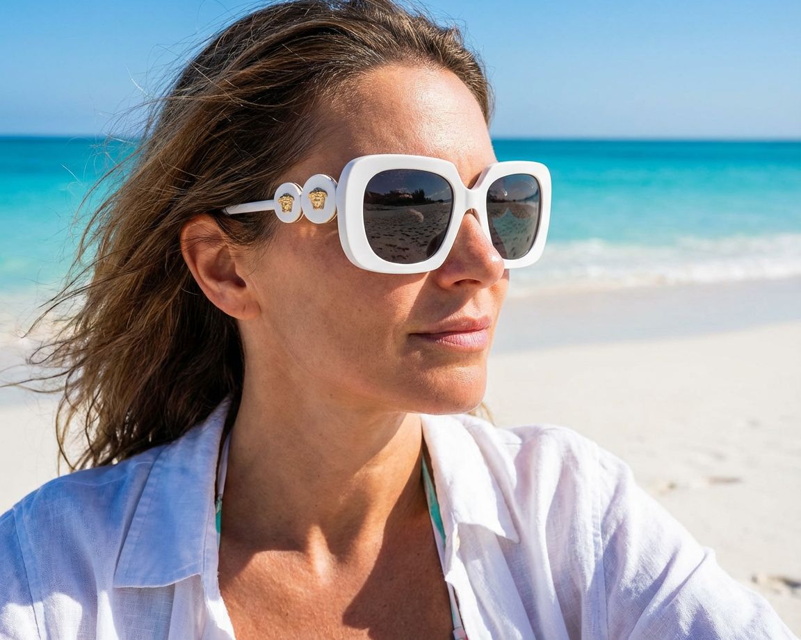 GAFAS VERSACE VE4434 OPTICAL WHITE DRAK GREY DAMA