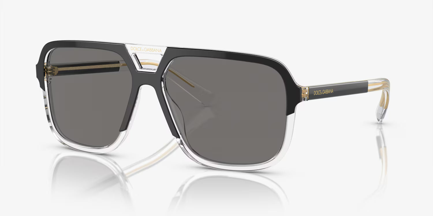 GAFAS DOLCE GABBANA DG4354 TOP OF BLACK ON CRYSTAL DARK GREY HOMBRE