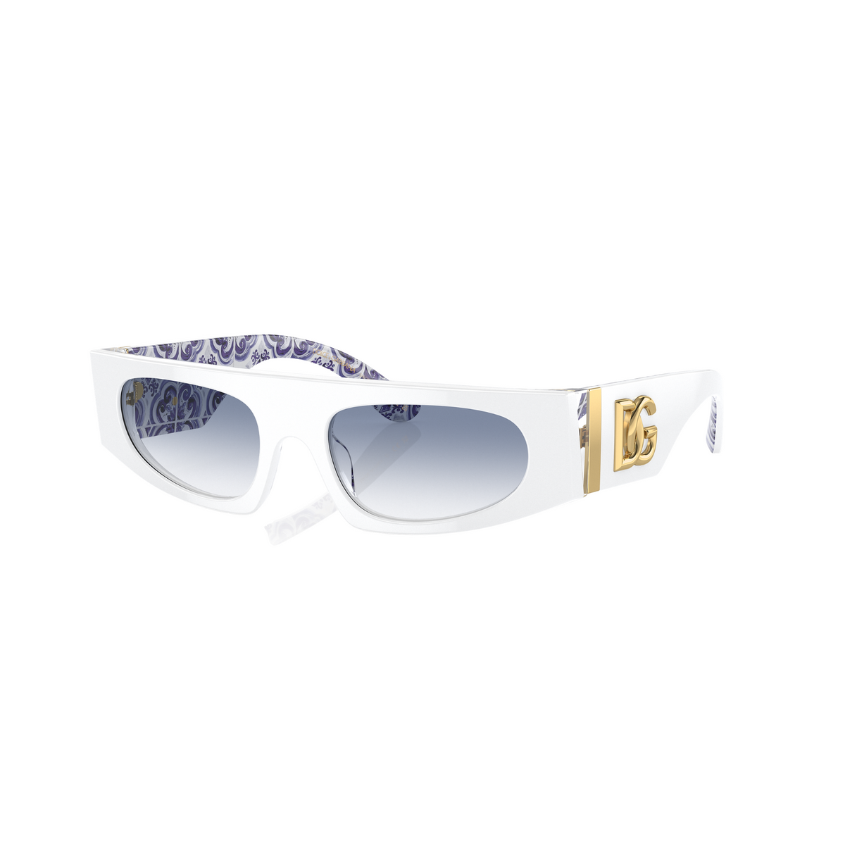 GAFAS DOLCE GABBANA DG4411 WHITE ON BLUE MAIOLICA GRADIENT BLUE DAMA