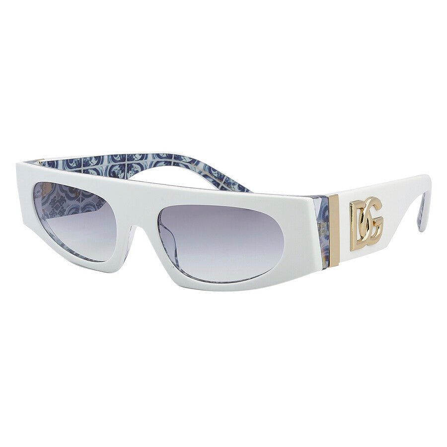 GAFAS DOLCE GABBANA DG4411 WHITE ON BLUE MAIOLICA GRADIENT BLUE DAMA