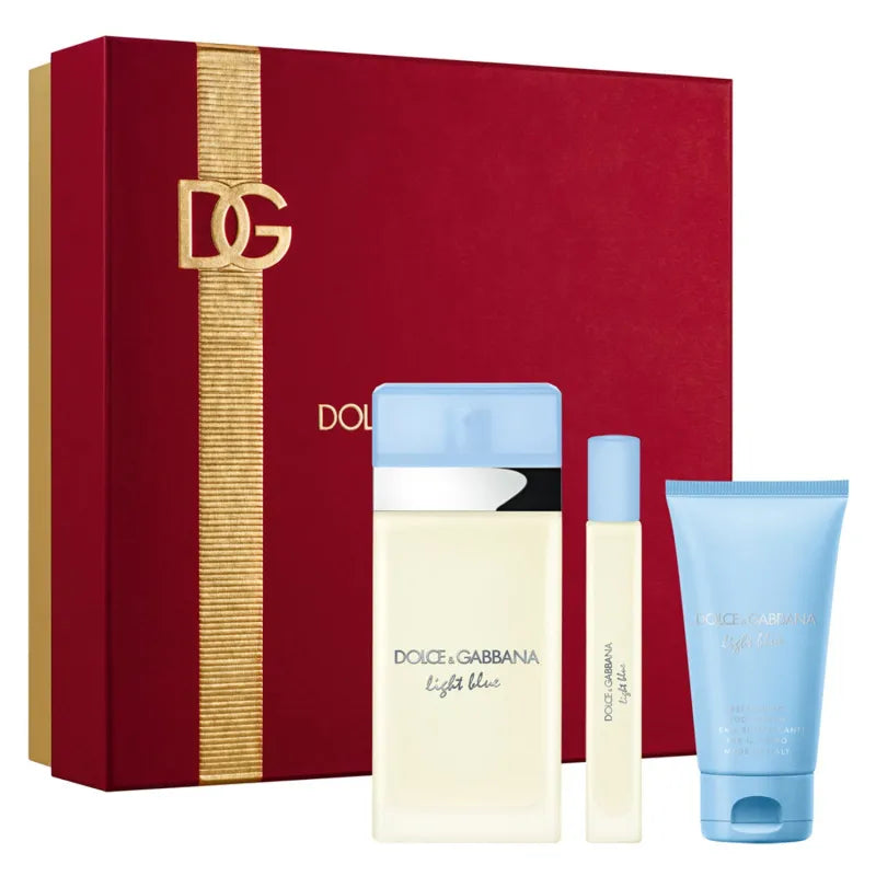 SET DOLCE GABBANA LIGHT BLUE DAMA
